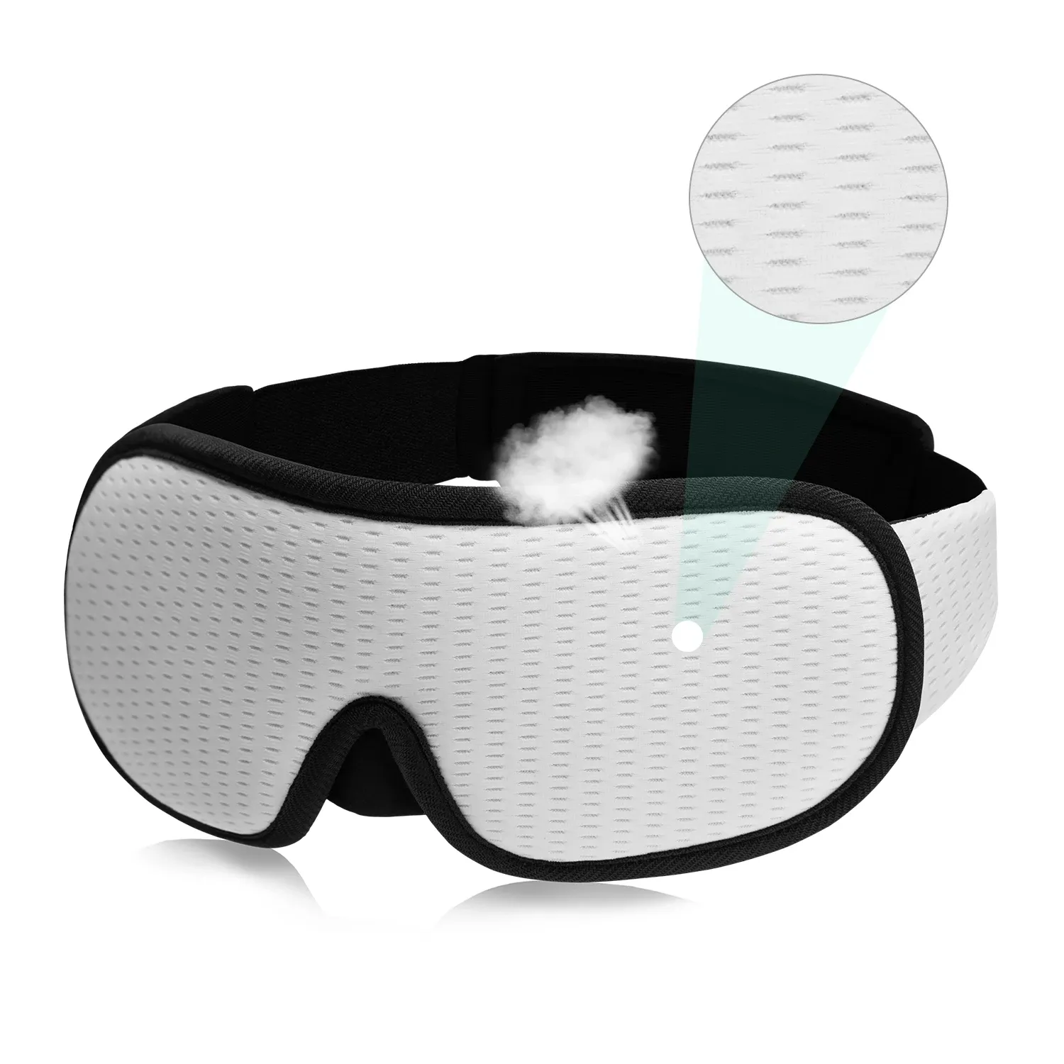 Masque de sommeil 3D occultant, doux et rembourré, bandeau pour les yeux, aide au sommeil 7