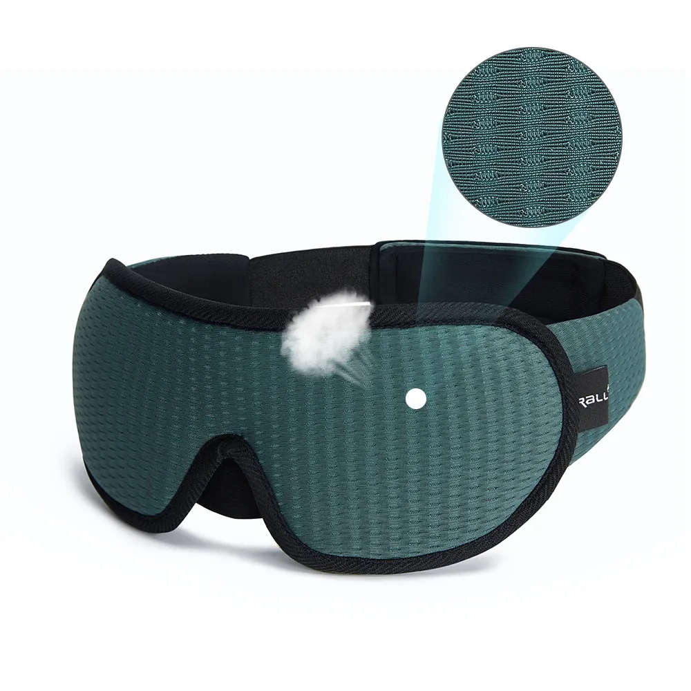 Masque de sommeil 3D occultant, doux et rembourré, bandeau pour les yeux, aide au sommeil 13