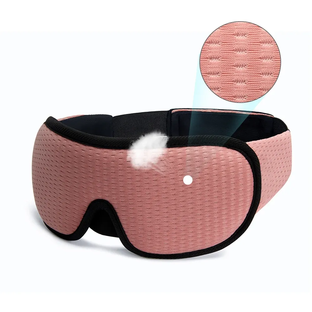 Masque de sommeil 3D occultant, doux et rembourré, bandeau pour les yeux, aide au sommeil 8