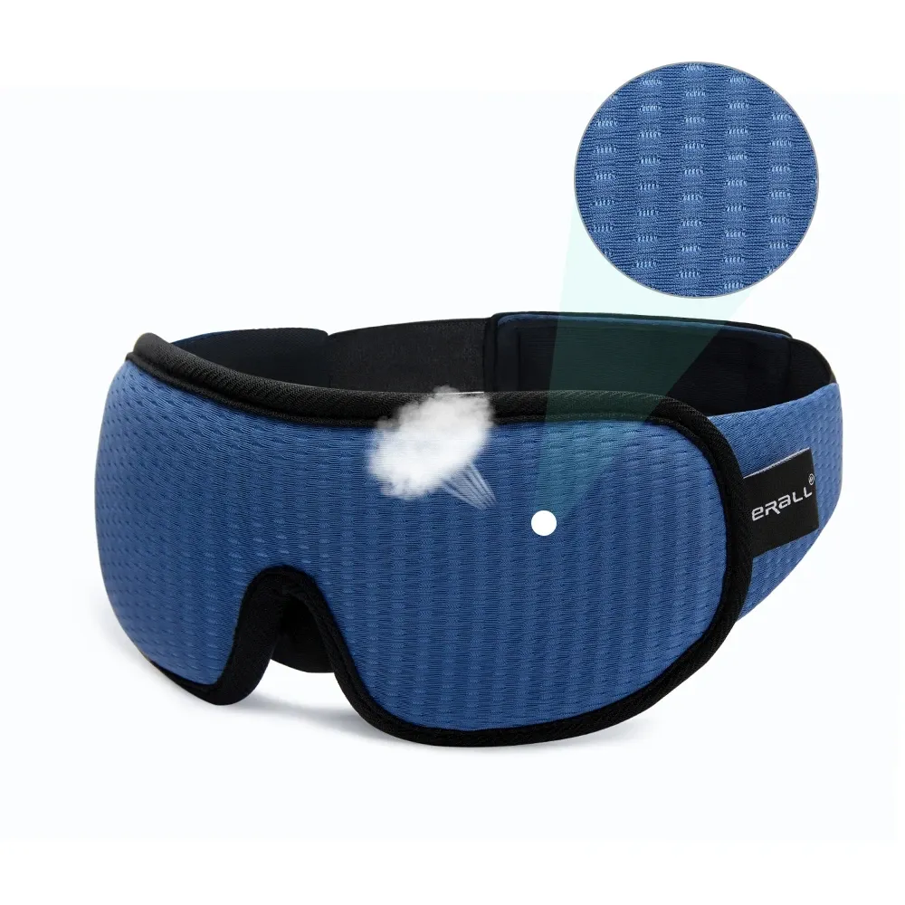 Masque de sommeil 3D occultant, doux et rembourré, bandeau pour les yeux, aide au sommeil 10