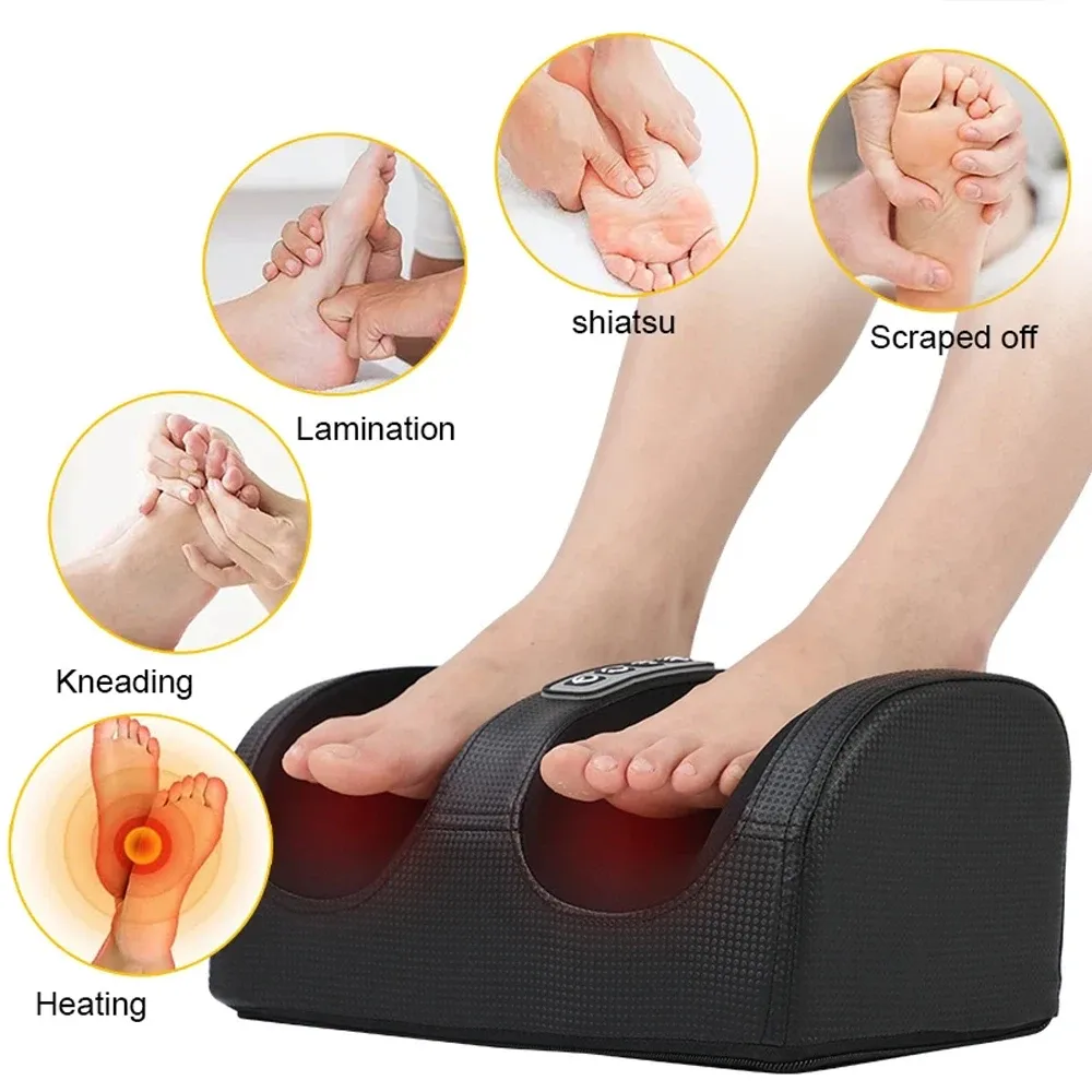 Masseur de pieds électrique Shiatsu avec pétrissage profond, rouleaux chauffants et fonction vibration 3