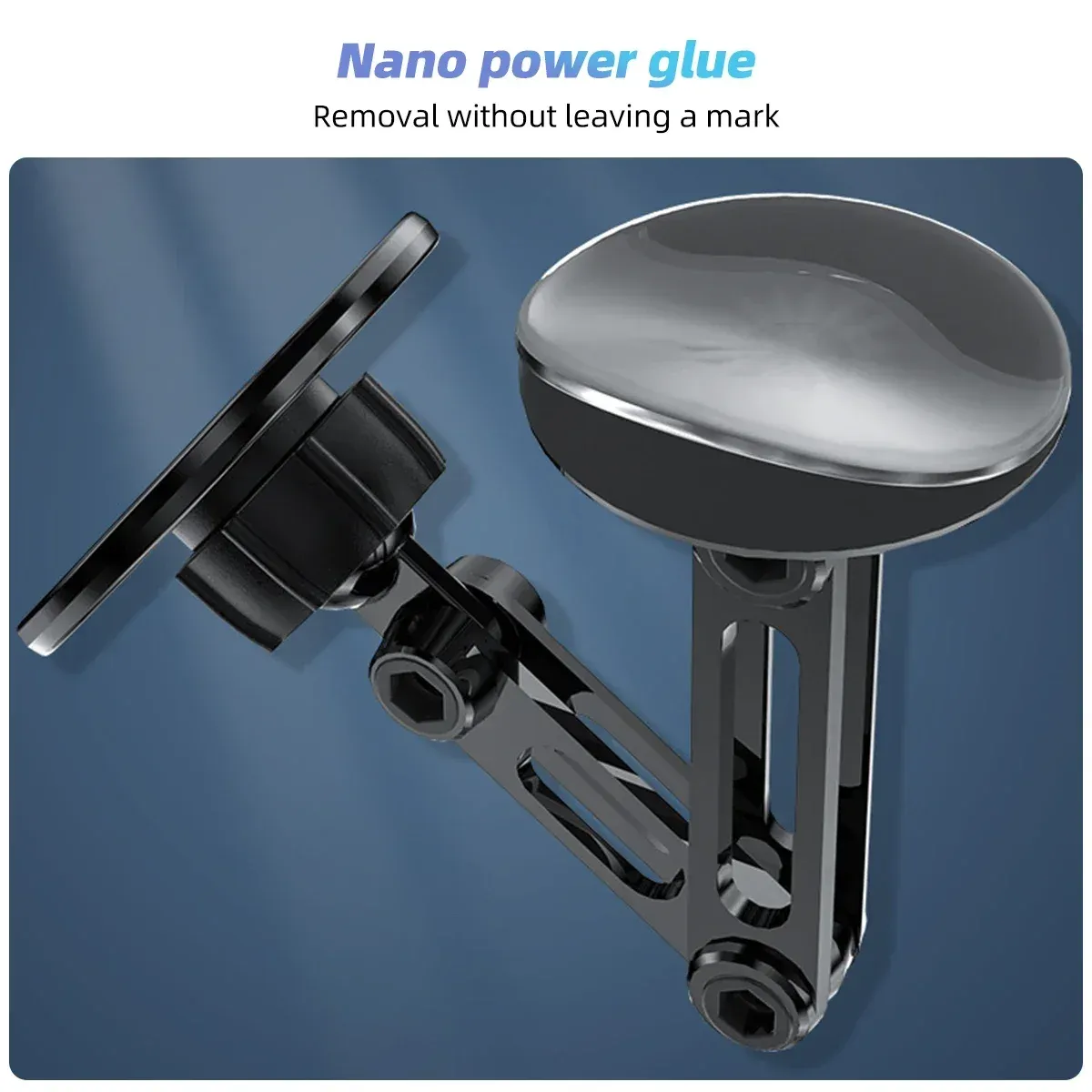 Support magnétique pour téléphone de voiture en métal, rotation 720°, pliable, compatible MagSafe, fixation sur grille d'aération 6