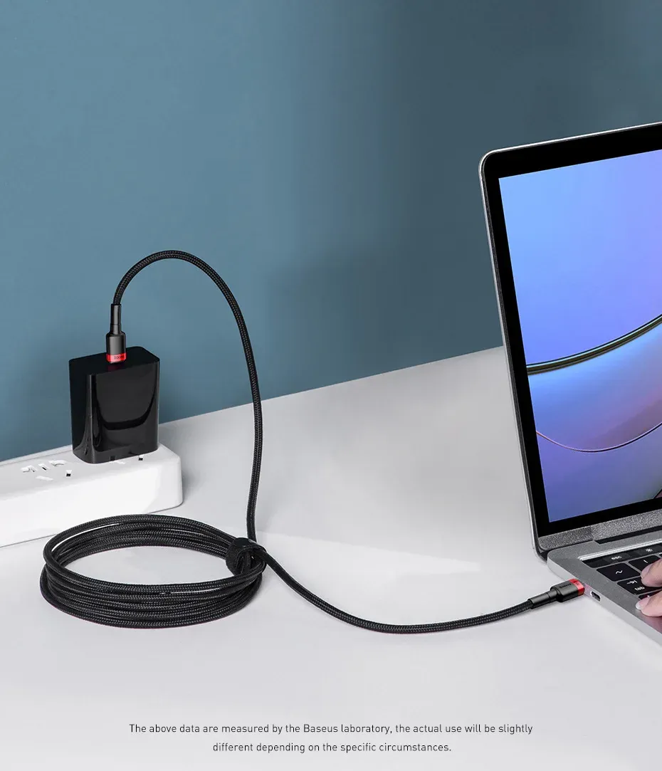 Recharge d'une tablette avec le câble Baseus
