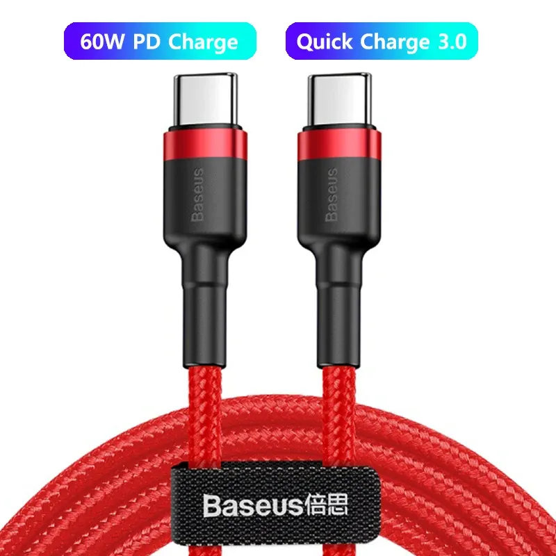 Câble USB-C vers USB-C Baseus 100 W / 5 A, charge rapide PD pour iPhone 17, iPhone 16, MacBook, Samsung et Xiaomi 10