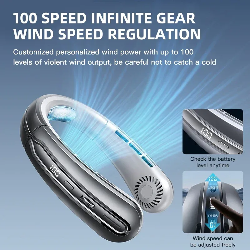 Ventilateur de cou portable, design élégant