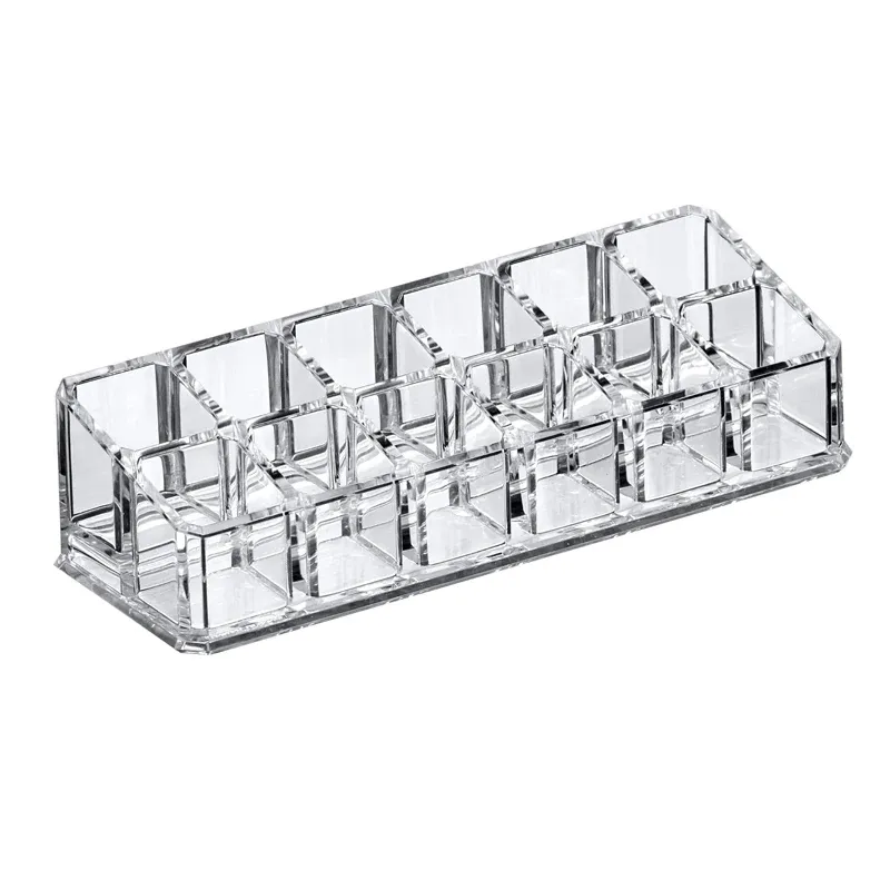 Organisateur de brosses à ongles en acrylique, 26 trous, kit de nail art, support de rangement pour outils de maquillage et cosmétiques 9