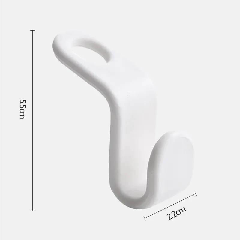 Penderie multifonction gain de place à crochets en plastique, support de cintres empilables pour chambre, organisateur de rangement 6