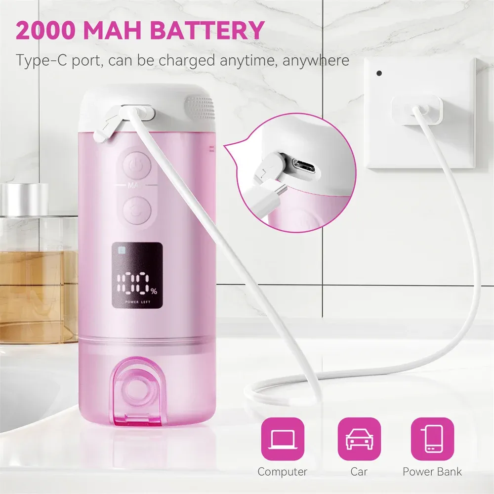 Bidet de voyage électrique portable, pulvérisateur personnel rechargeable pour femmes, douchette à main pour l'hygiène intime, nettoyage post-partum 6