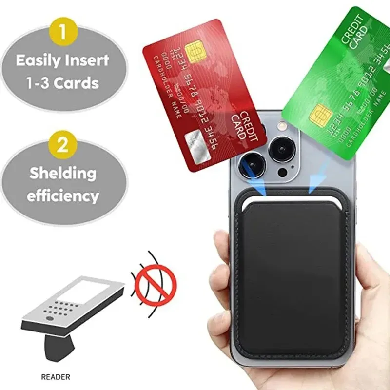 Étui portefeuille en cuir pour iPhone 15 Pro Max avec porte-cartes et compatibilité MagSafe 5
