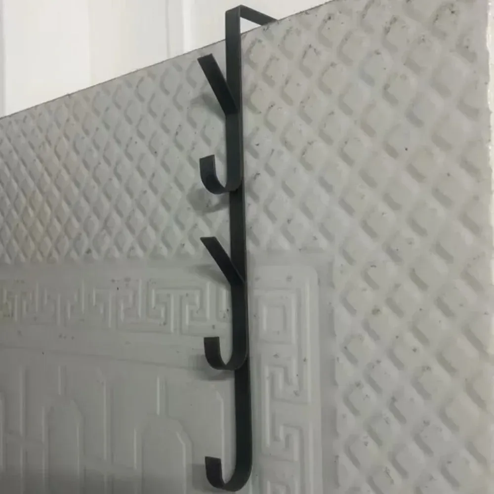 Crochet de porte facile à installer - Porte-manteau en métal robuste pour vêtements, chapeaux et sacs - Design compact, idéal pour la chambre 2