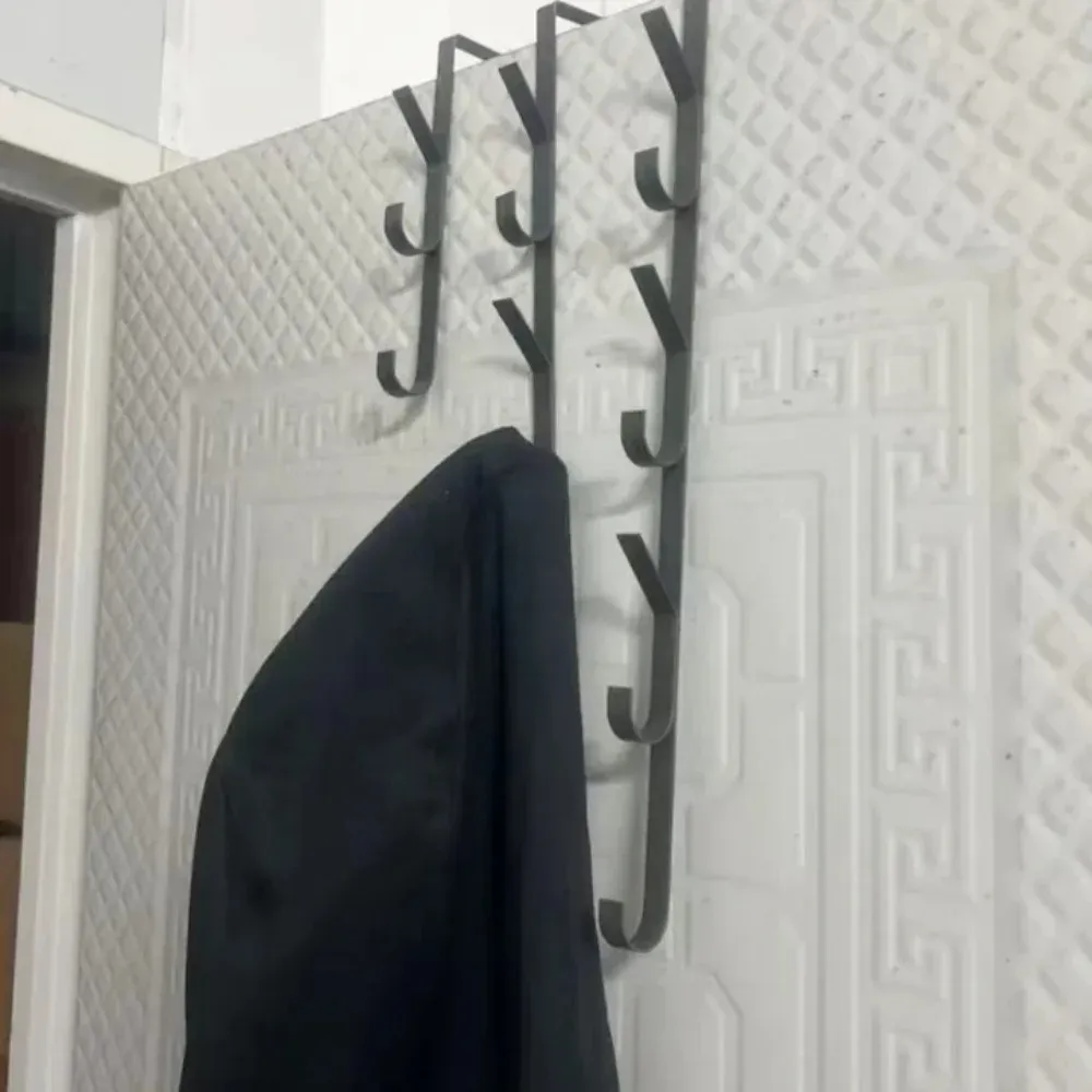 Crochet de porte facile à installer - Porte-manteau en métal robuste pour vêtements, chapeaux et sacs - Design compact, idéal pour la chambre 3