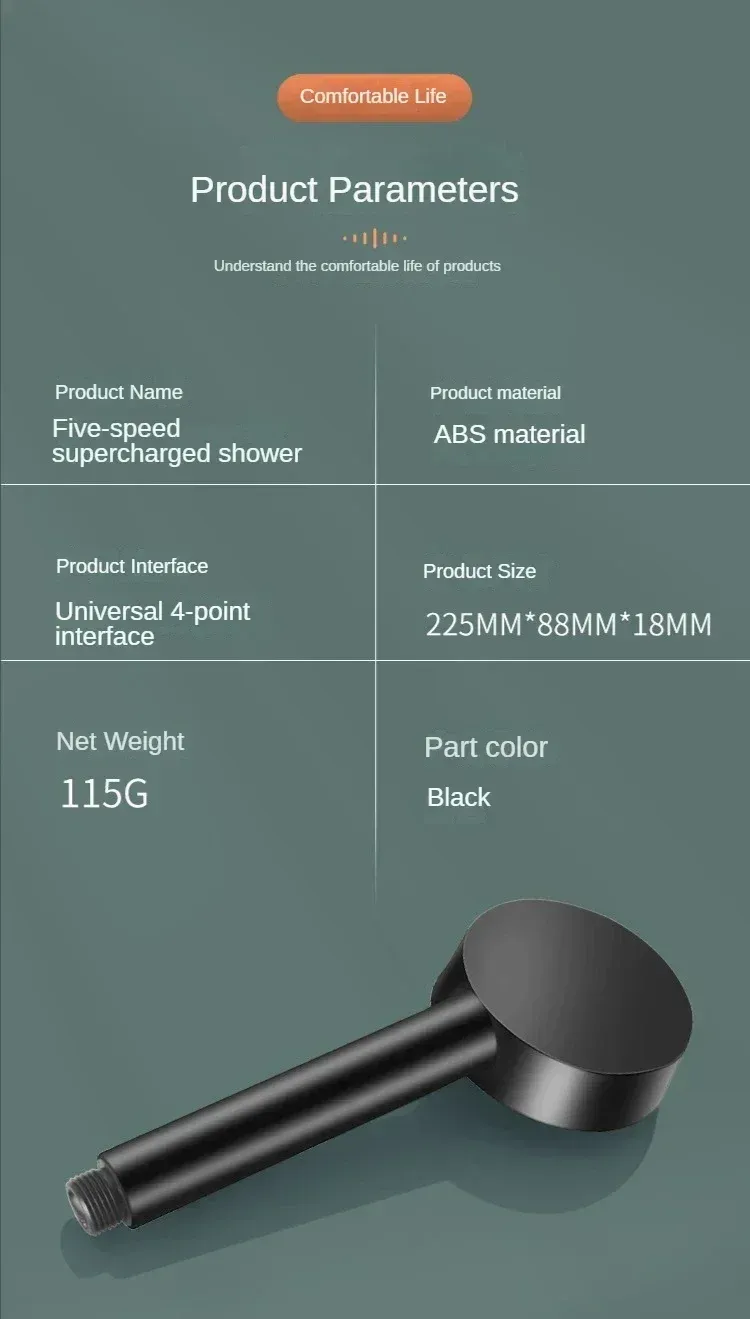 Douchette à main sous la douche