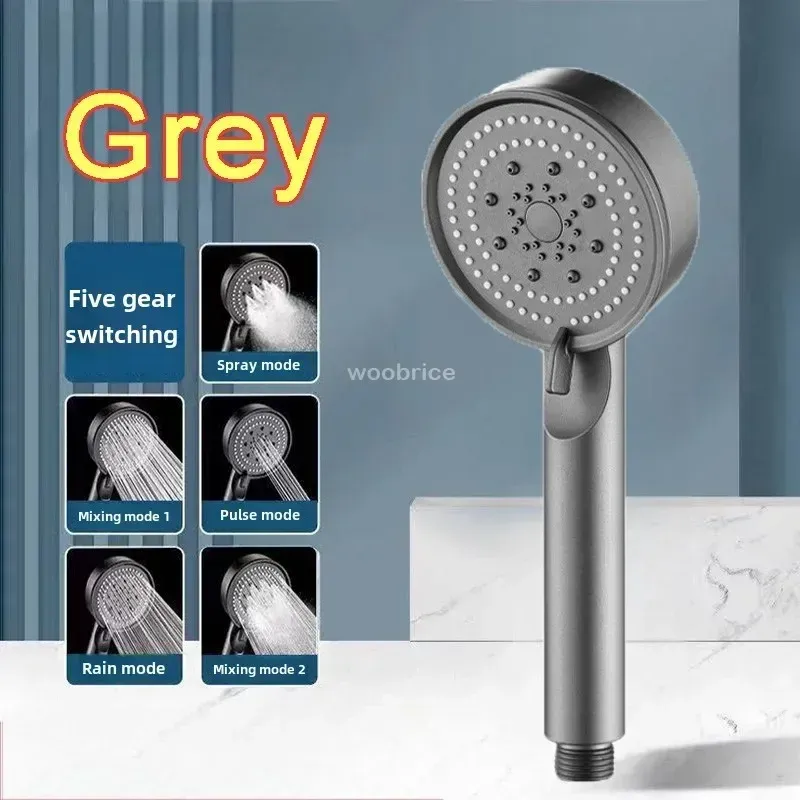 Pommeau de douche haute pression à 5 modes, économie d'eau, avec accessoires 10