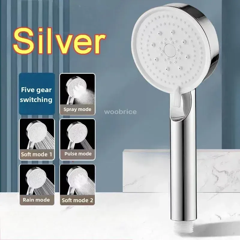 Pommeau de douche haute pression à 5 modes, économie d'eau, avec accessoires 7