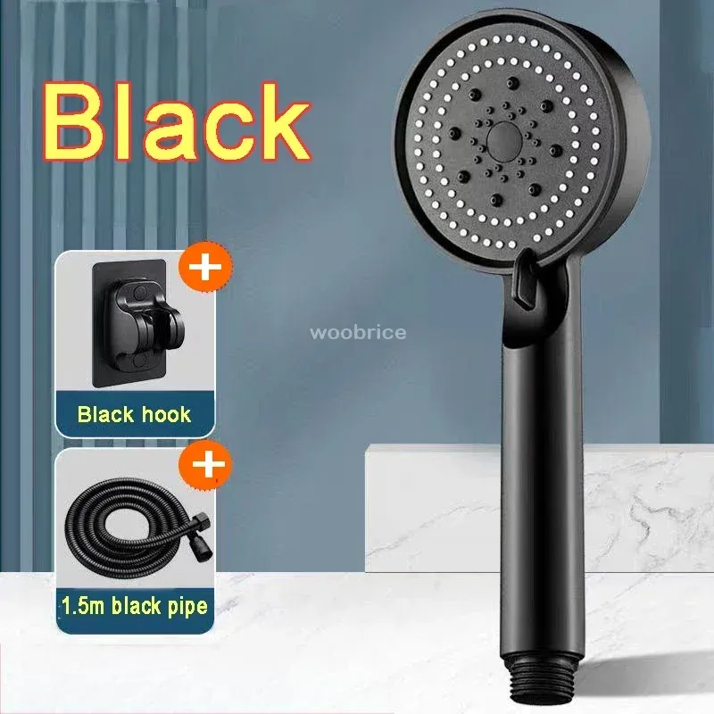 Pommeau de douche haute pression à 5 modes, économie d'eau, avec accessoires 8