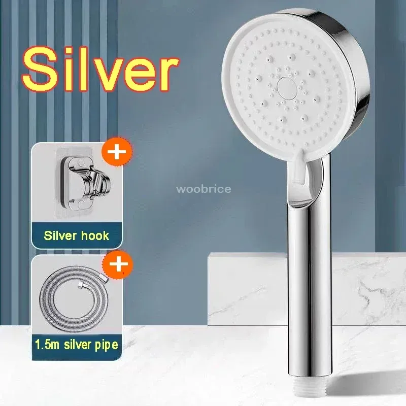 Pommeau de douche haute pression à 5 modes, économie d'eau, avec accessoires 13