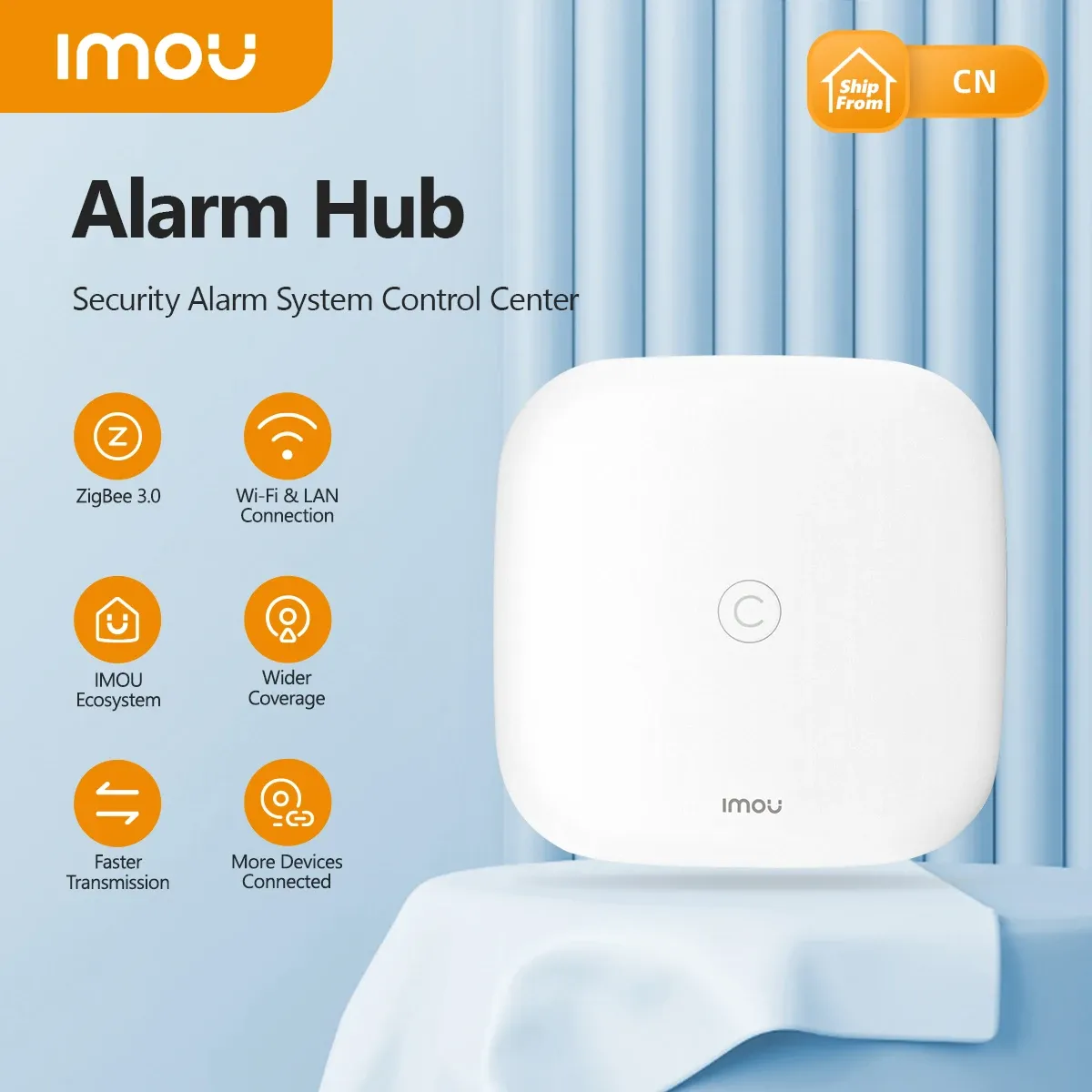 IMOU Passerelle intelligente Zigbee, télécommande sans fil, Wi-Fi et LAN, multi-mode pour Alexa, Google Home, Smart Life, Zigbee 3.0