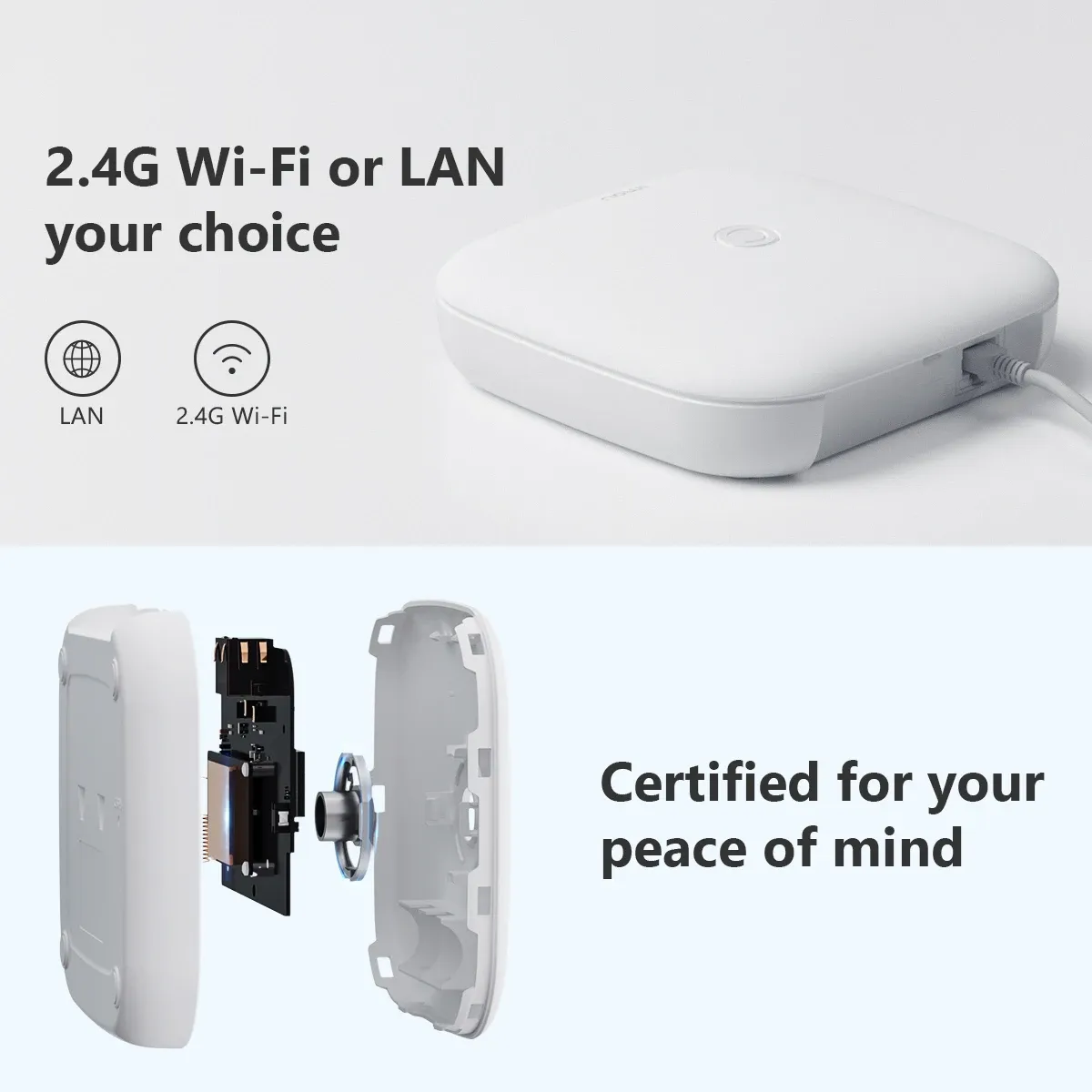 IMOU Passerelle intelligente Zigbee, télécommande sans fil, Wi-Fi et LAN, multi-mode pour Alexa, Google Home, Smart Life, Zigbee 3.0 4