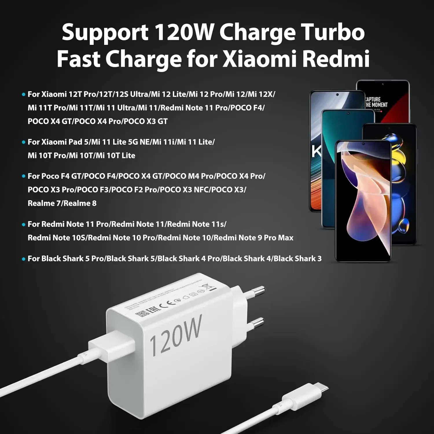 Chargeur USB rapide pour Xiaomi
