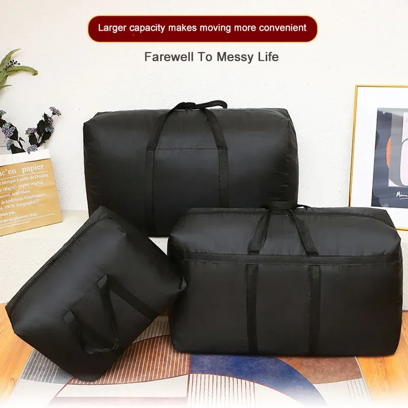 Sac de voyage pliable grande capacité, imperméable en polyester, pour vêtements et couettes