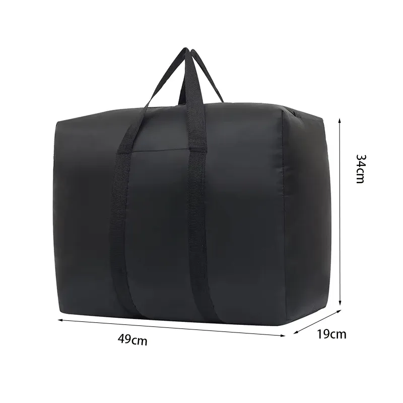 Sac de voyage pliable grande capacité, imperméable en polyester, pour vêtements et couettes 9