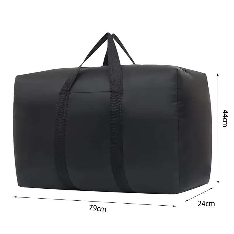 Sac de voyage pliable grande capacité, imperméable en polyester, pour vêtements et couettes 6