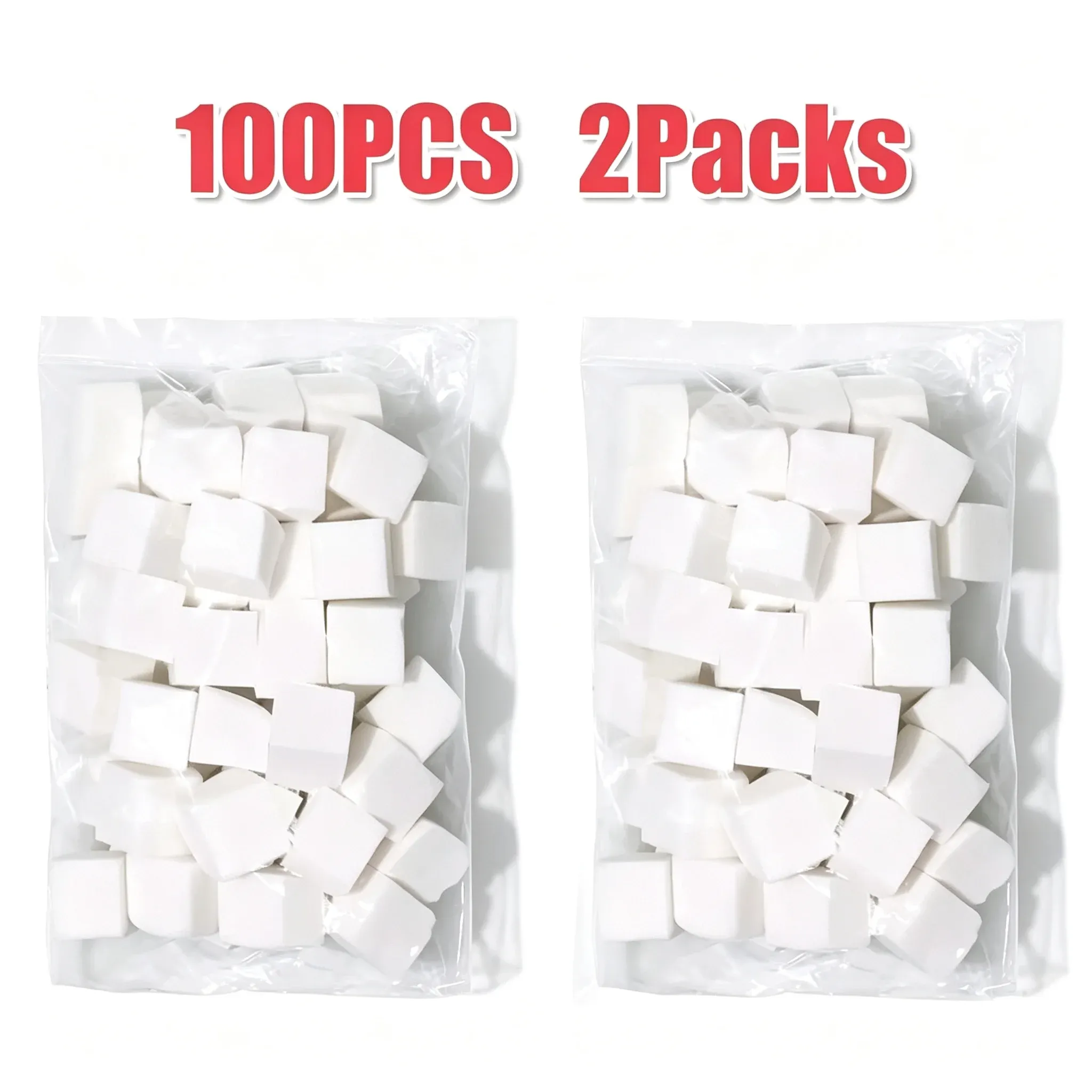 Ensemble d'éponges pour nail art (50 ou 200 pièces) avec pince en acier inoxydable 9