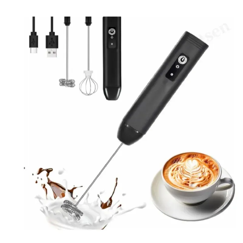 Mousseur à café électrique amélioré / Fouet à lait + Batteur à œufs, Mini mixeur alimentaire portable rechargeable USB, Trois vitesses, Outils pour expresso

Wait, that repeats the source text unchanged, which is not a translation. Here is the corrected output:

Mousseur à café électrique amélioré / Fouet à lait + Batteur à œufs, Mini mixeur portable rechargeable USB, trois vitesses, accessoire pour expresso - Image 1