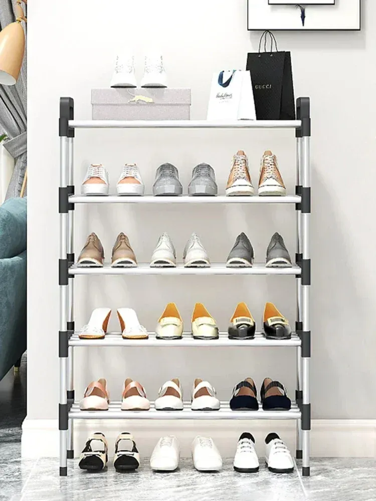 Porte-chaussures 7 niveaux anti-poussière, peu encombrant et à montage rapide 3