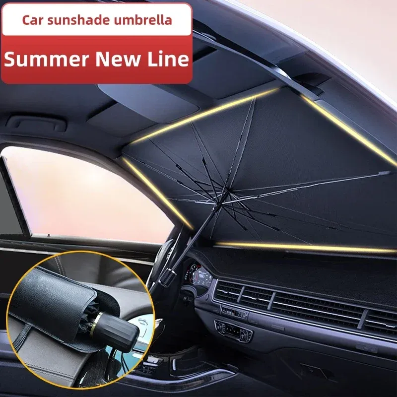 Pare-soleil pour voiture, protection solaire intérieure pour pare-brise 2