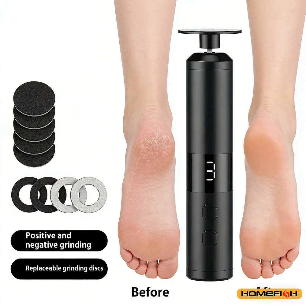 Râpe électrique pour callosités à 3 vitesses avec écran LCD et charge rapide, pour les soins des pieds et des mains à domicile 2