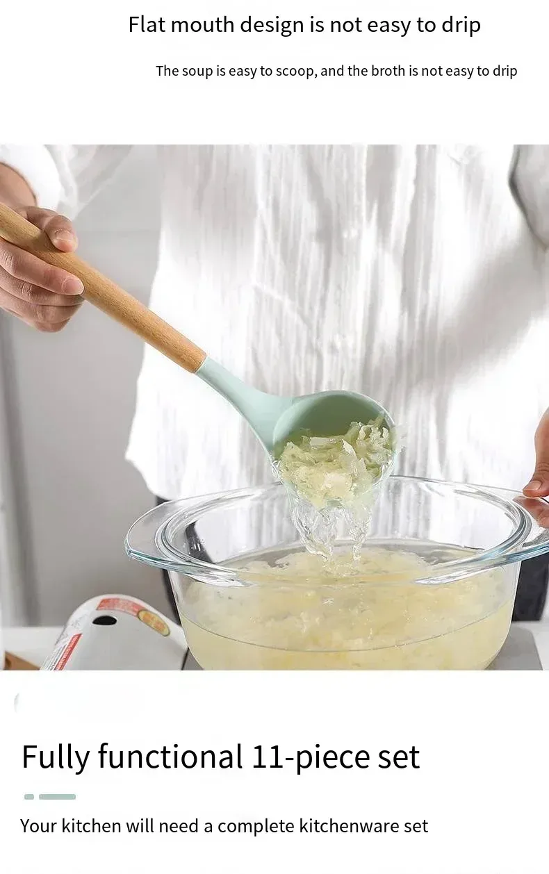 Ustensiles de cuisine résistants à la chaleur en silicone
