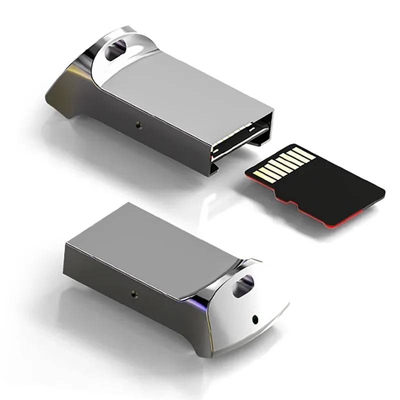 Adaptateur lecteur de carte mémoire mini USB 3.0 en aluminium pour ordinateur portable, compatible TF et micro SD
