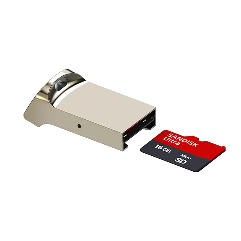 Lecteur de carte mémoire Mini USB 3.0, finition