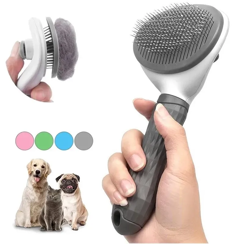 Brosse autonettoyante pour chiens et chats