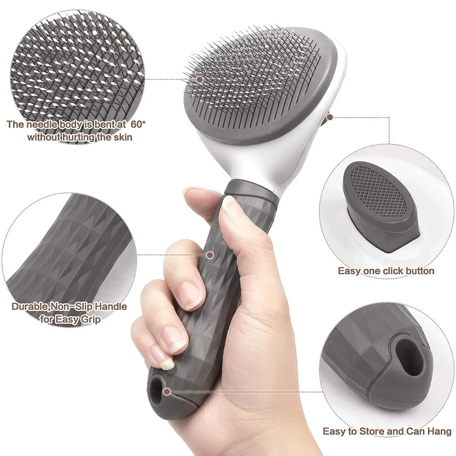 Détail de la brosse autonettoyante
