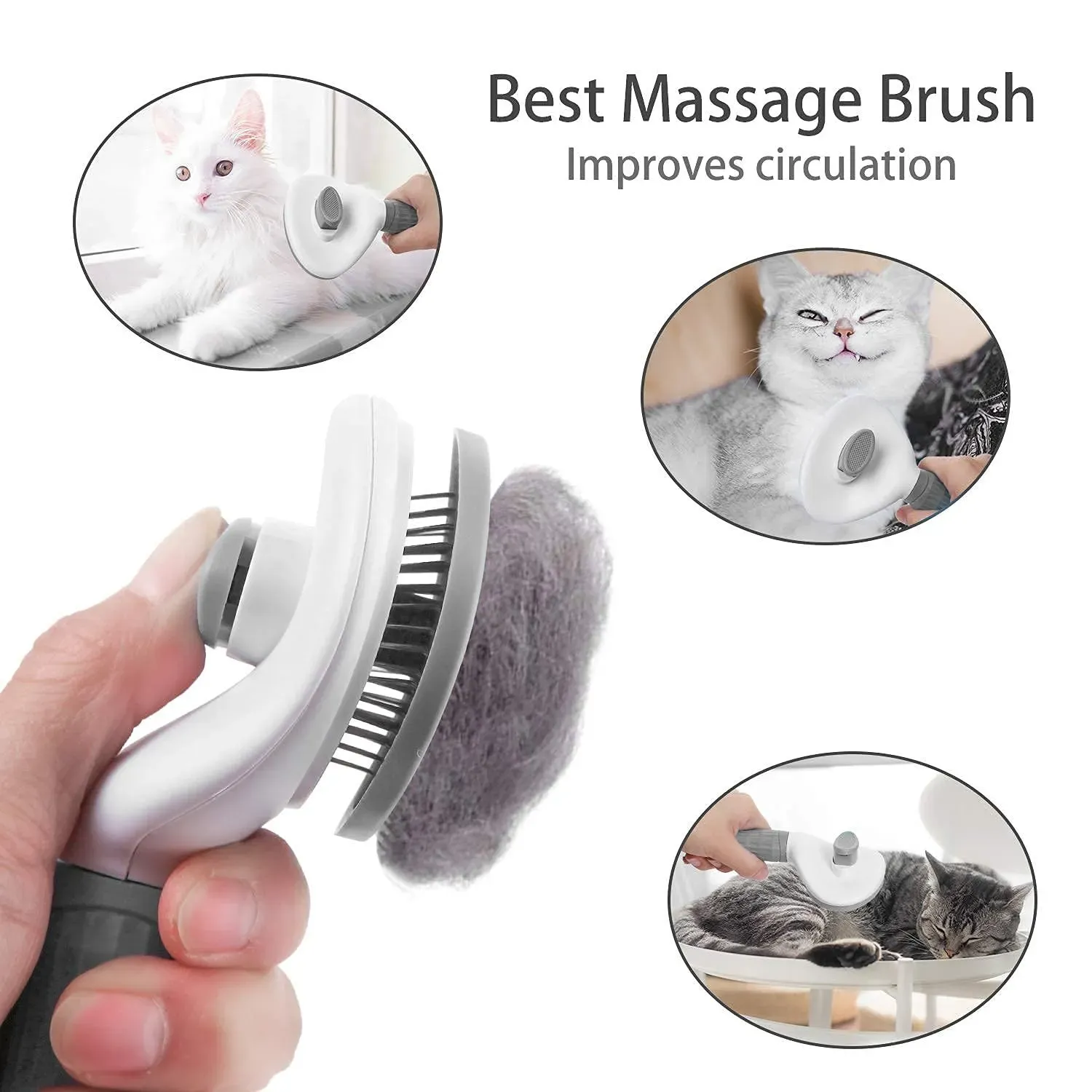 Brosse pour chiens et chats en situation