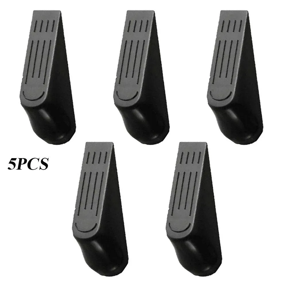 Ensemble de 5 butées de porte en plastique, base antidérapante, durables et robustes, cales en forme de coin, arrêts de porte pour bureaux 3