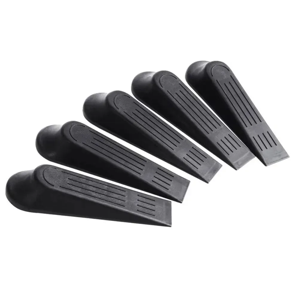 Ensemble de 5 butées de porte en plastique, base antidérapante, durables et robustes, cales en forme de coin, arrêts de porte pour bureaux 4