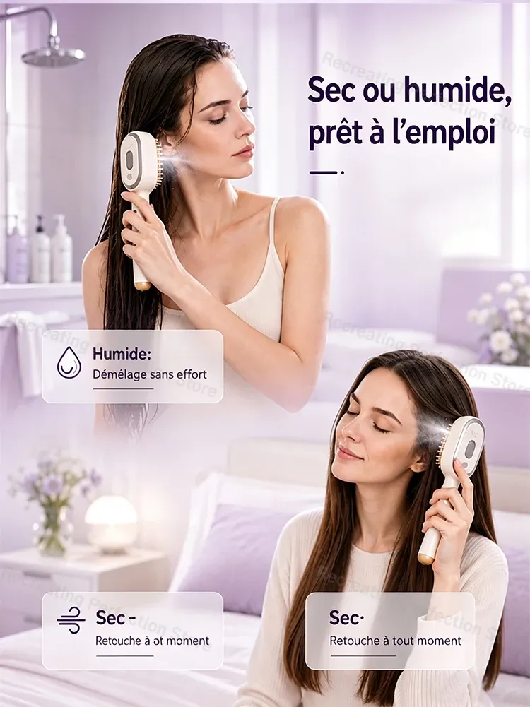 Brosse lissante, détail des finitions