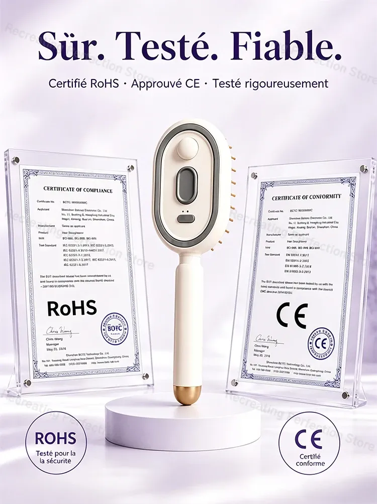 Brosse lissante, résultat de coiffure