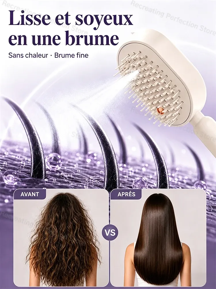 Brosse lissante en situation d'utilisation