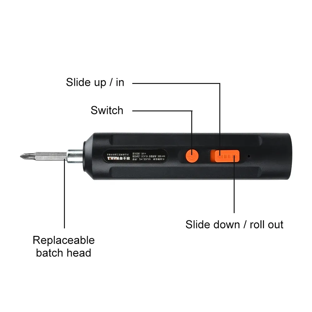 Tournevis électrique rechargeable par USB, pour le perçage et le vissage domestiques 2