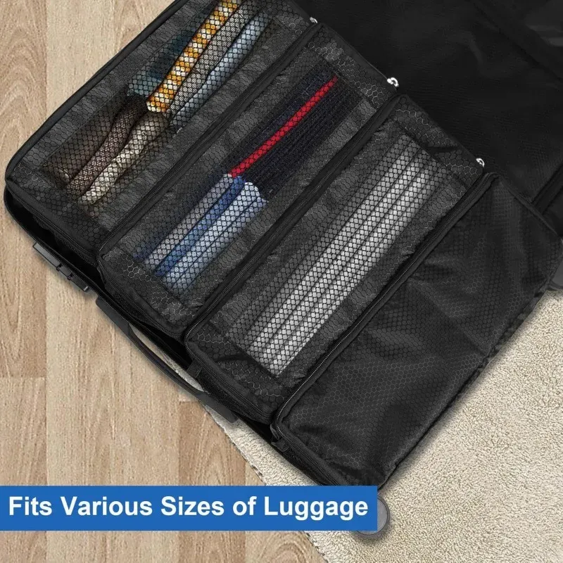 Organisateur de valise grande capacité, cubes de rangement de voyage avec étagère suspendue, sacs pliables pour penderie 2