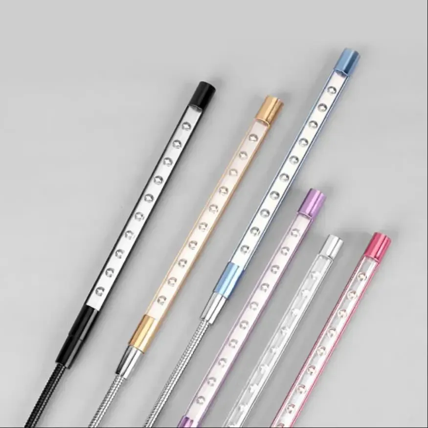 Lampe de lecture LED flexible à pince, alimentation USB, 10 LED, lampe de table pour ordinateur portable 3