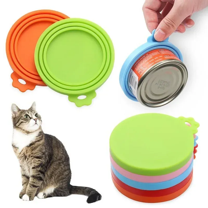 Couvercle en silicone réutilisable pour boîte de conserve, conservation des aliments pour chiots, chiens et chats - Image 1