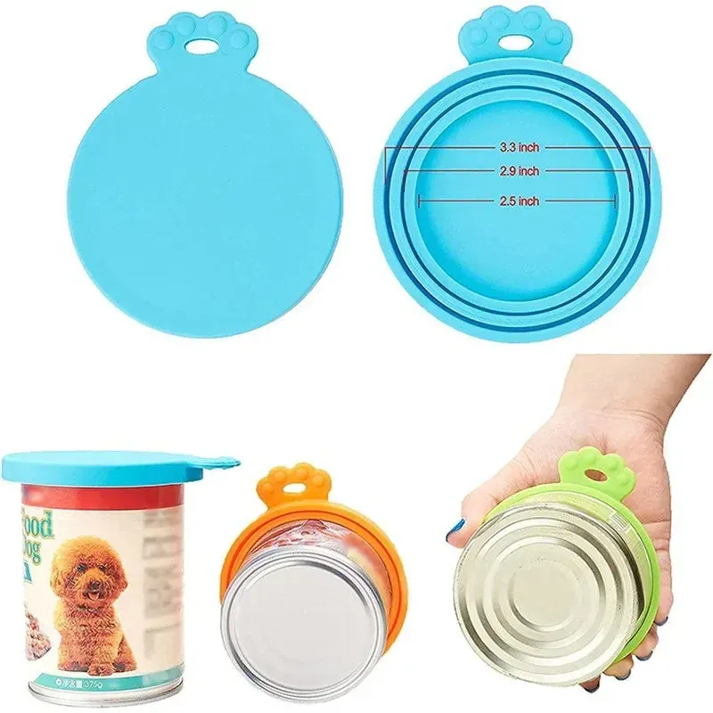 Couvercle en silicone réutilisable pour boîte de conserve, conservation des aliments pour chiots, chiens et chats 2