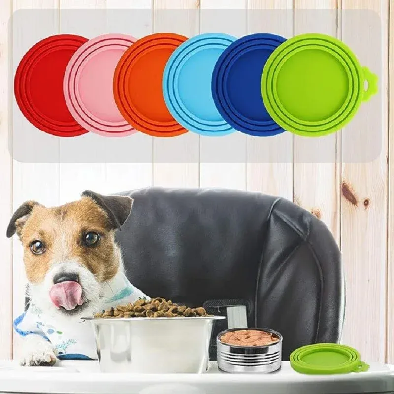 Couvercle en silicone réutilisable pour boîte de conserve, conservation des aliments pour chiots, chiens et chats 6
