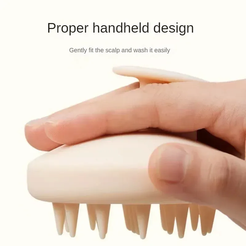 Brosse à shampoing massante pour cuir chevelu en silicone, poils souples, pour femmes et enfants 3