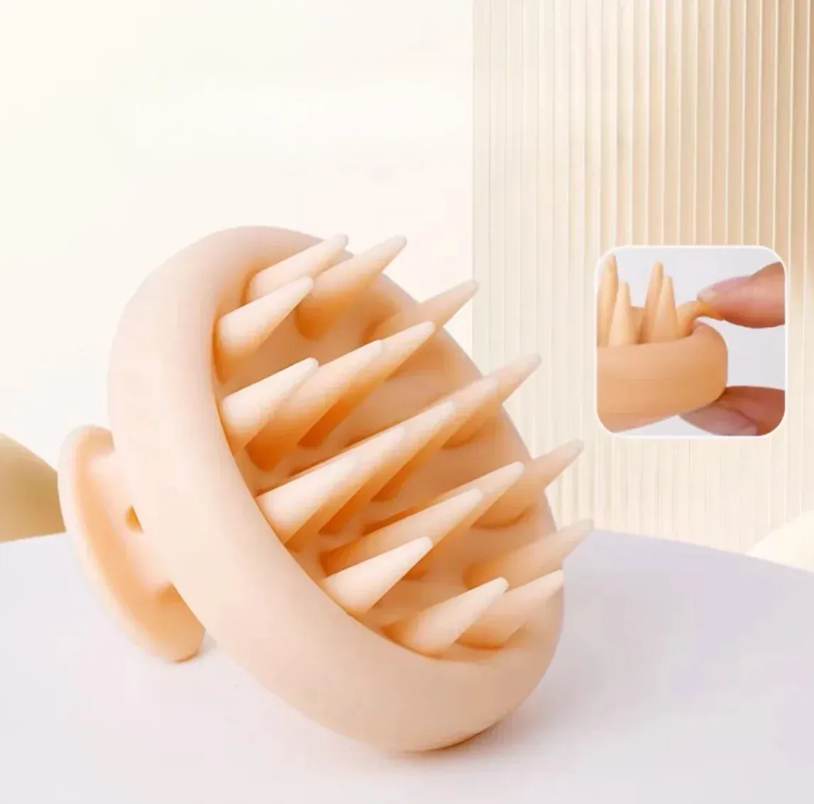 Brosse à shampoing massante pour cuir chevelu en silicone, poils souples, pour femmes et enfants 8